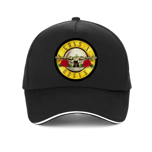 Guns N Roses Bullet Logo Adjustable Cotton Baseball Cap for Men and Women - Summer Casual Hat.