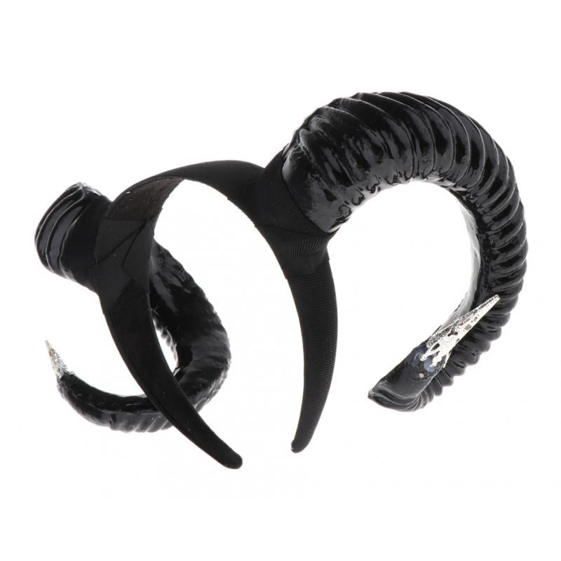 Adjustable Sheep Horn Headband for Women - Cute Cosplay Hair Clasp for Halloween and Christmas Parties.