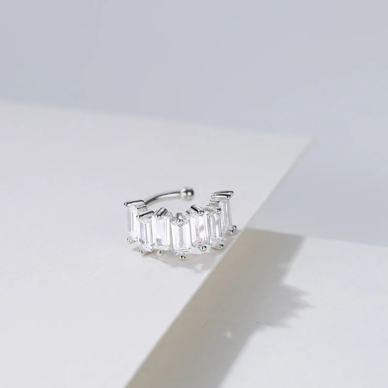 Hot Zircon clips For Women Small Hoop Earrings Ear Bone Tiny Ear Nose Ring Girl Ear Hoops Ins Zircon Geometric Earrings Ear Clip - Elevate Your Body