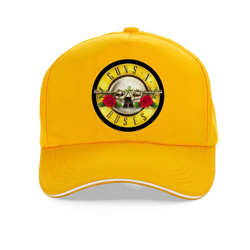 Guns N Roses Bullet Logo Adjustable Cotton Baseball Cap for Men and Women - Summer Casual Hat