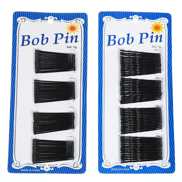 Black Bobby Pins for Women - 60/120pcs Invisible Hair Clips for Fashionable Hairstyles, Ideal for Brides and Special Occasions.