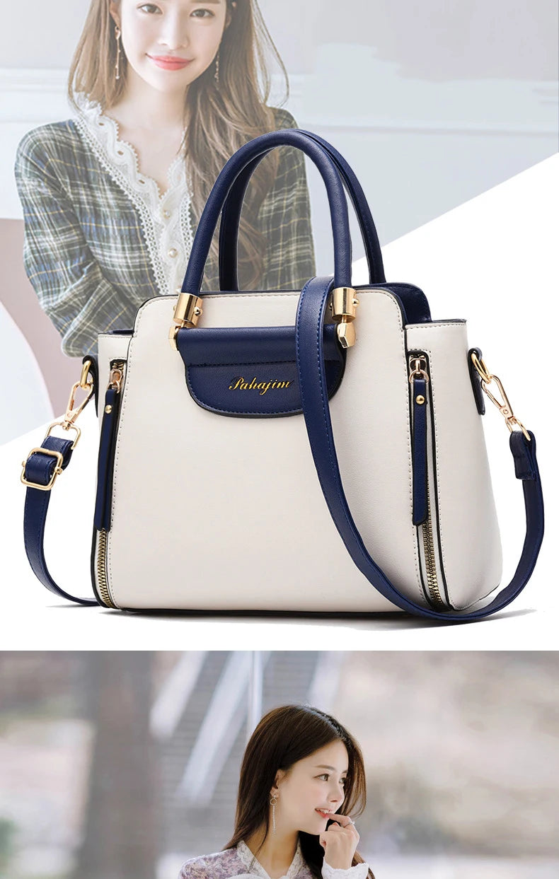 Women's bag 2024 new fashion women's bags hit color hand-held  bag Europeand the United States all-match shoulder messenger bag.