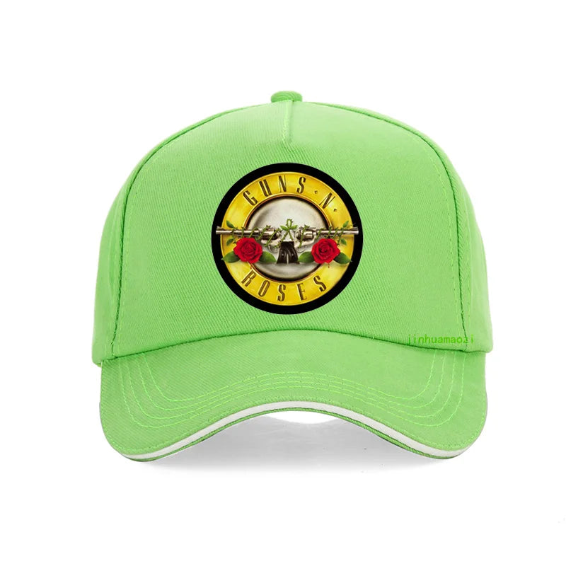 Guns N Roses Bullet Logo Adjustable Cotton Baseball Cap for Men and Women - Summer Casual Hat