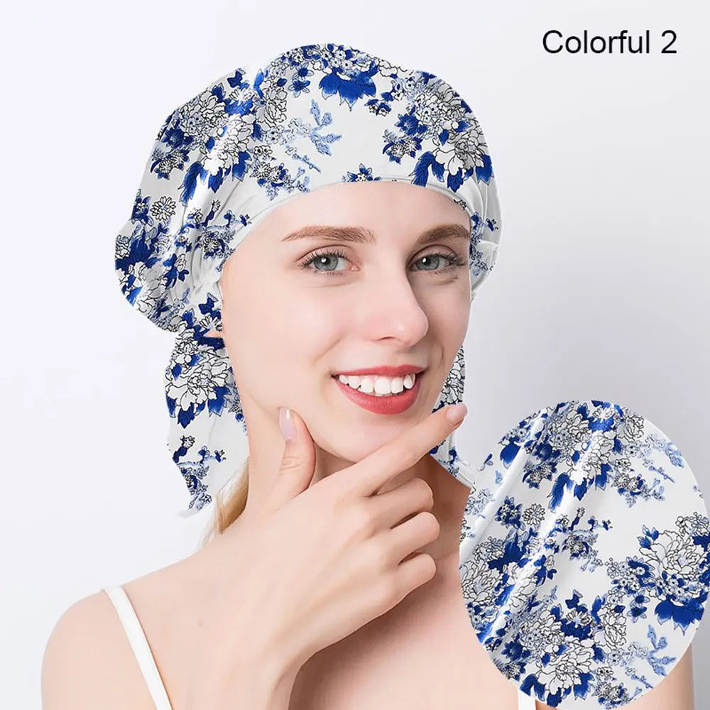 Luxury 100% Mulberry Silk Night Cap for Women - Pure Silk Hair Wrap Beanie - 19 Momme Sleeping Hat.