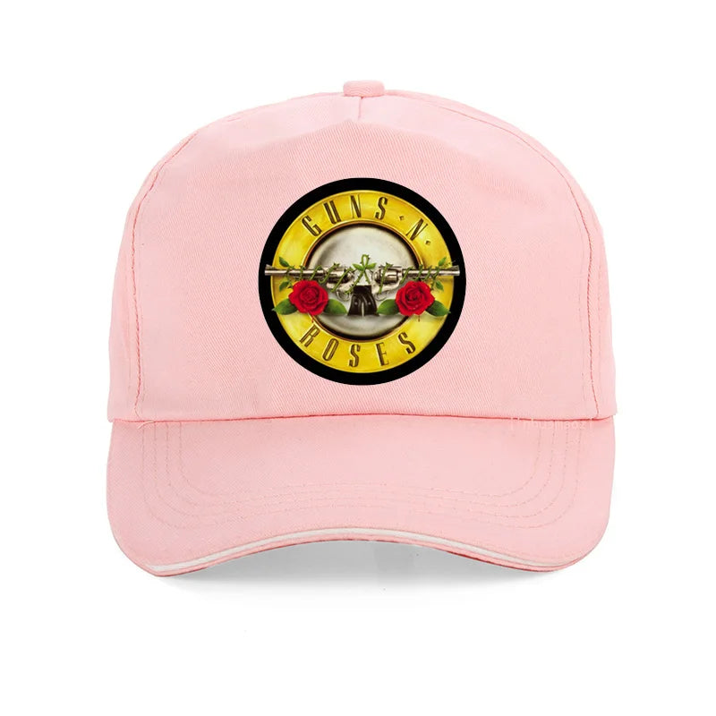 Guns N Roses Bullet Logo Adjustable Cotton Baseball Cap for Men and Women - Summer Casual Hat.