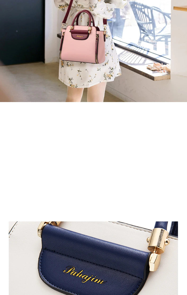 Women's bag 2024 new fashion women's bags hit color hand-held  bag Europeand the United States all-match shoulder messenger bag.