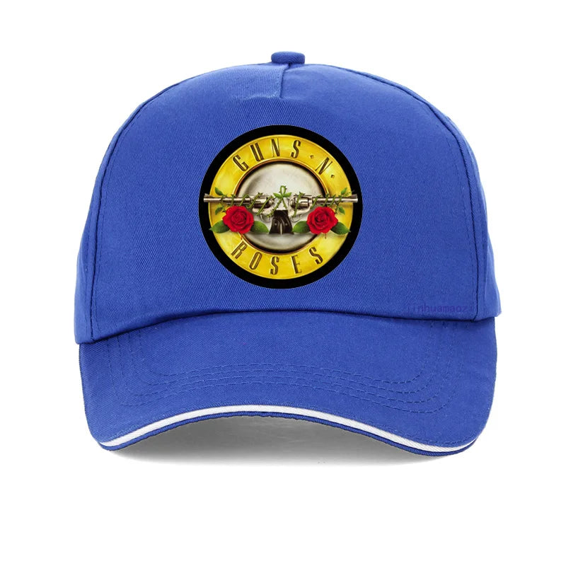 Guns N Roses Bullet Logo Adjustable Cotton Baseball Cap for Men and Women - Summer Casual Hat.