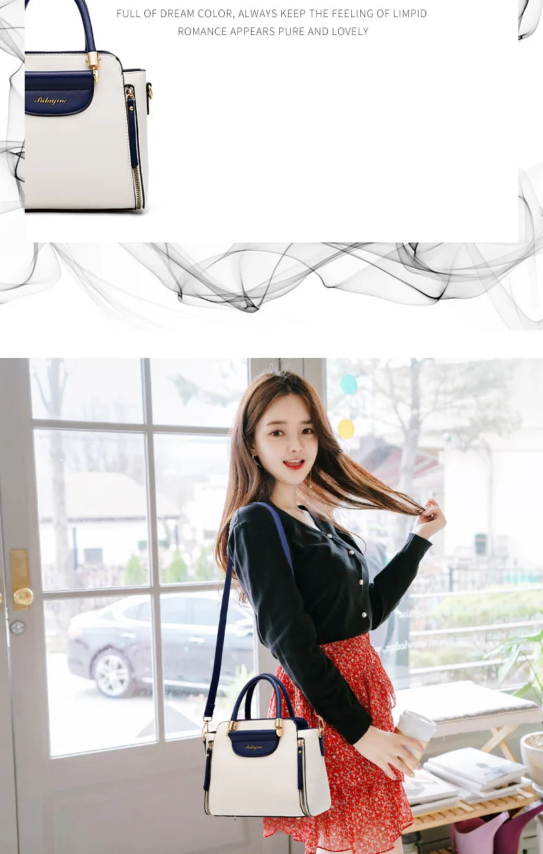 Women's bag 2024 new fashion women's bags hit color hand-held  bag Europeand the United States all-match shoulder messenger bag.