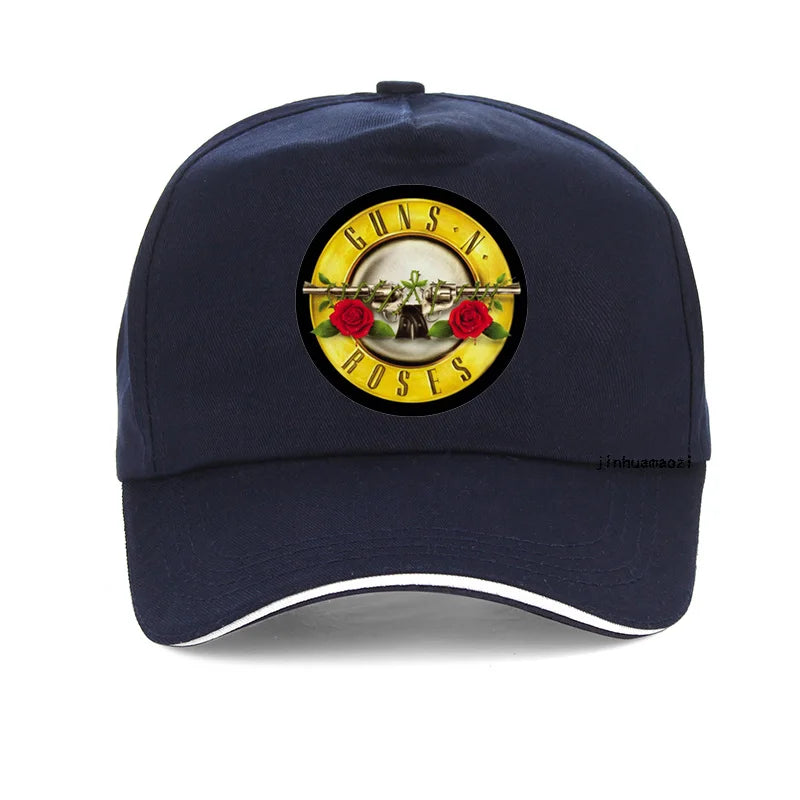 Guns N Roses Bullet Logo Adjustable Cotton Baseball Cap for Men and Women - Summer Casual Hat.