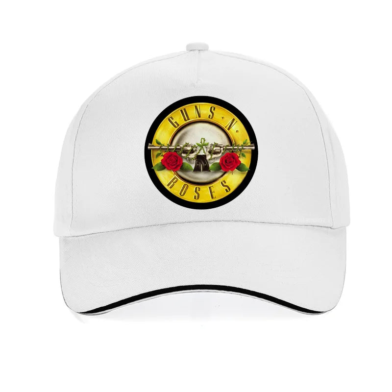 Guns N Roses Bullet Logo Adjustable Cotton Baseball Cap for Men and Women - Summer Casual Hat.