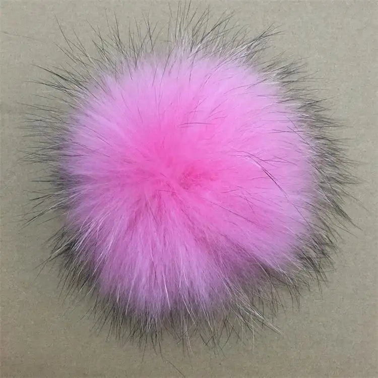 Luxurious DIY Natural Fox & Raccoon Fur Pompoms for Fashion Accessories - Perfect for Hats, Bags, Shoes, and Scarves