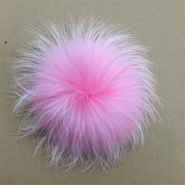 Luxurious DIY Natural Fox & Raccoon Fur Pompoms for Fashion Accessories - Perfect for Hats, Bags, Shoes, and Scarves