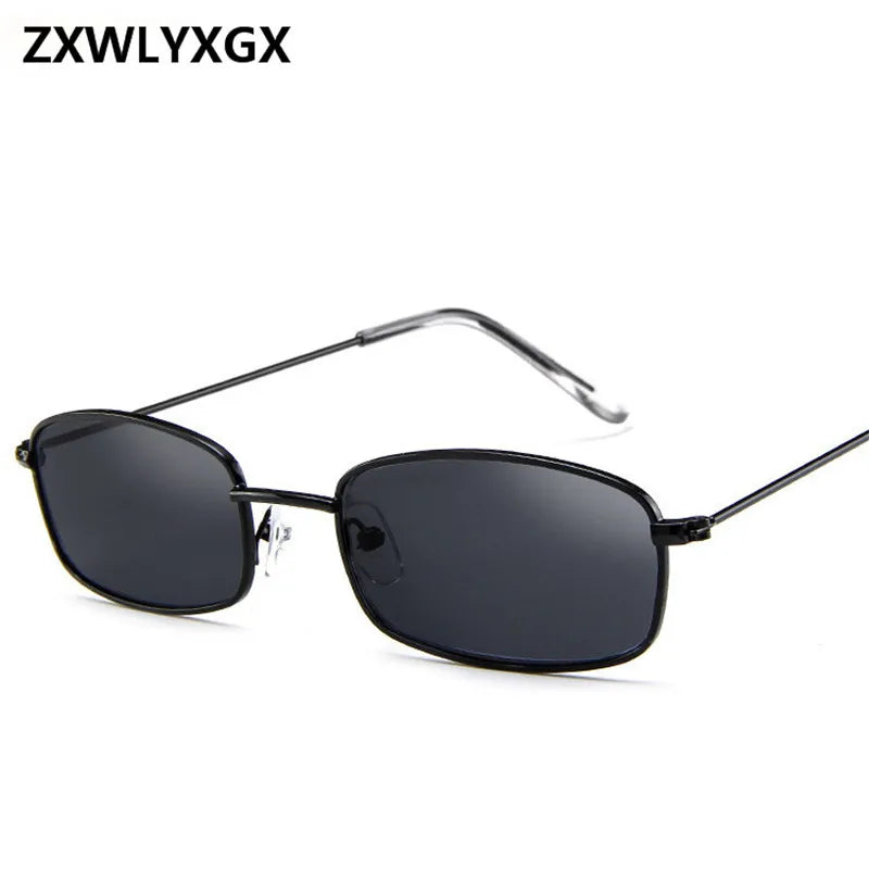 ZXWLYXG 2022 Trendy Retro Rectangle Sunglasses for Men and Women - Stylish Red UV400 Eyewear.