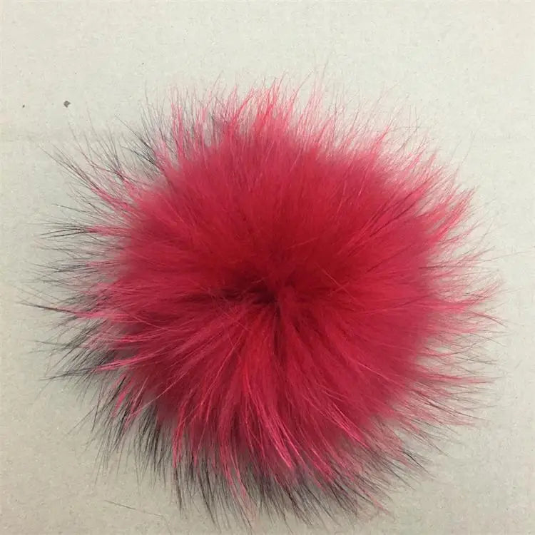 Luxurious DIY Natural Fox & Raccoon Fur Pompoms for Fashion Accessories - Perfect for Hats, Bags, Shoes, and Scarves