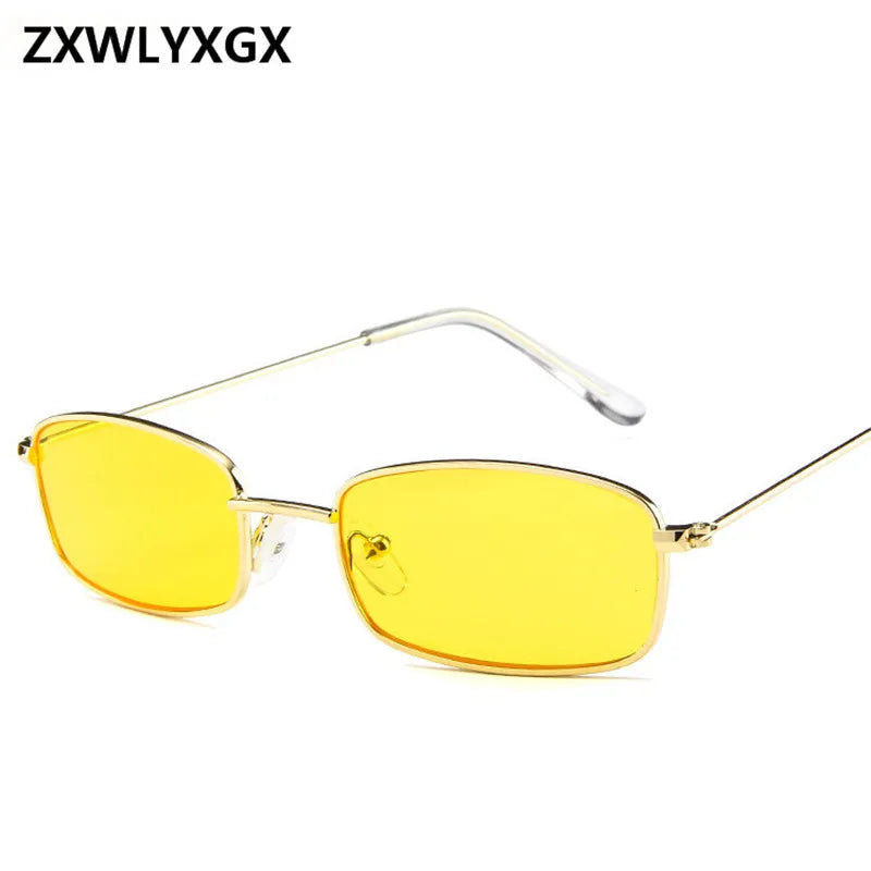 ZXWLYXG 2022 Trendy Retro Rectangle Sunglasses for Men and Women - Stylish Red UV400 Eyewear.