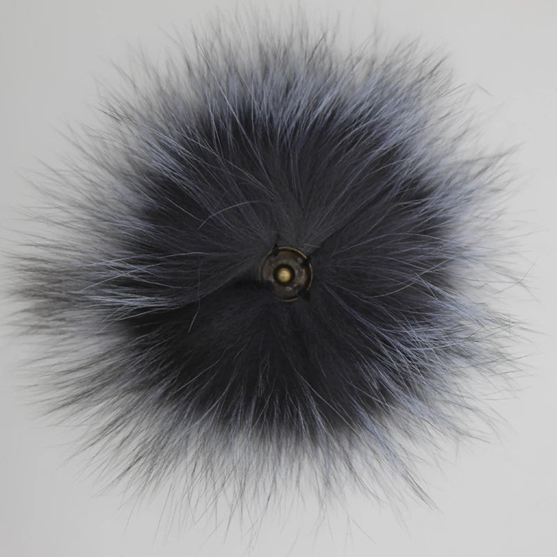 Luxurious DIY Natural Fox & Raccoon Fur Pompoms for Fashion Accessories - Perfect for Hats, Bags, Shoes, and Scarves