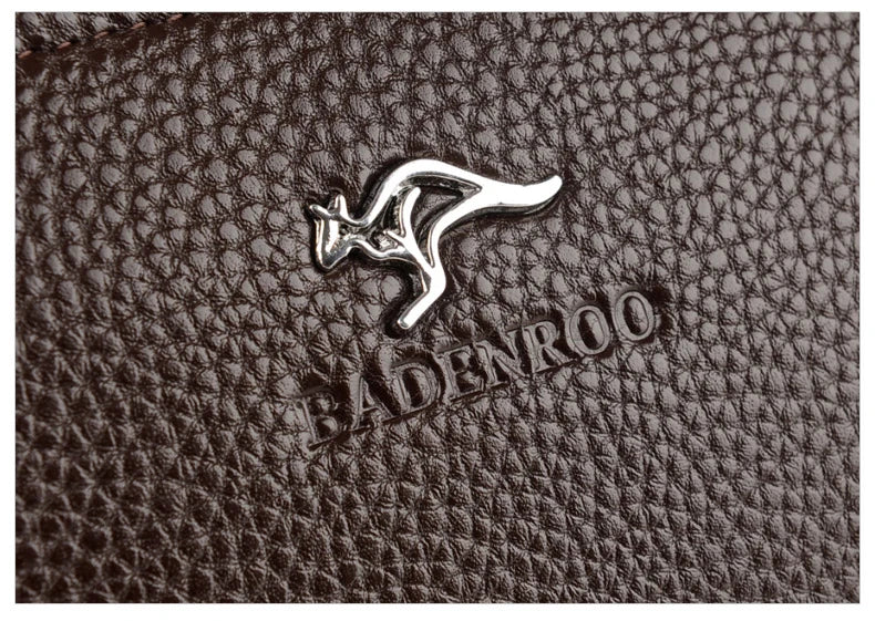 KANGAROO Luxury Brand Men Clutch Bag Leather Long Purse Password Money Bag Business wristlet Phone Wallet Male Casual Handy Bags - Elevate Your Body