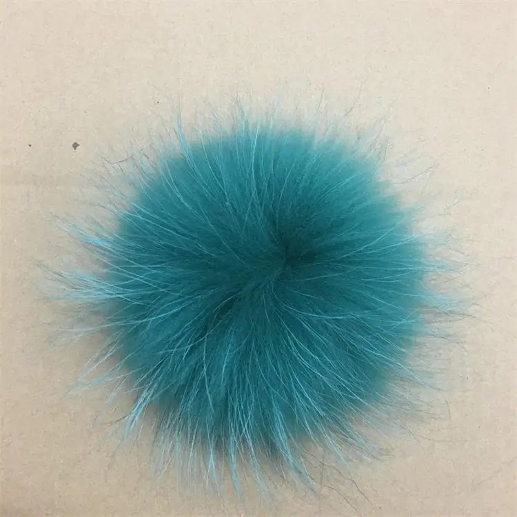 Luxurious DIY Natural Fox & Raccoon Fur Pompoms for Fashion Accessories - Perfect for Hats, Bags, Shoes, and Scarves