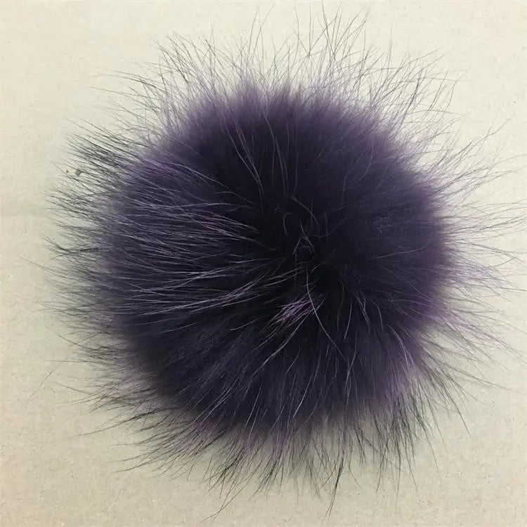 Luxurious DIY Natural Fox & Raccoon Fur Pompoms for Fashion Accessories - Perfect for Hats, Bags, Shoes, and Scarves