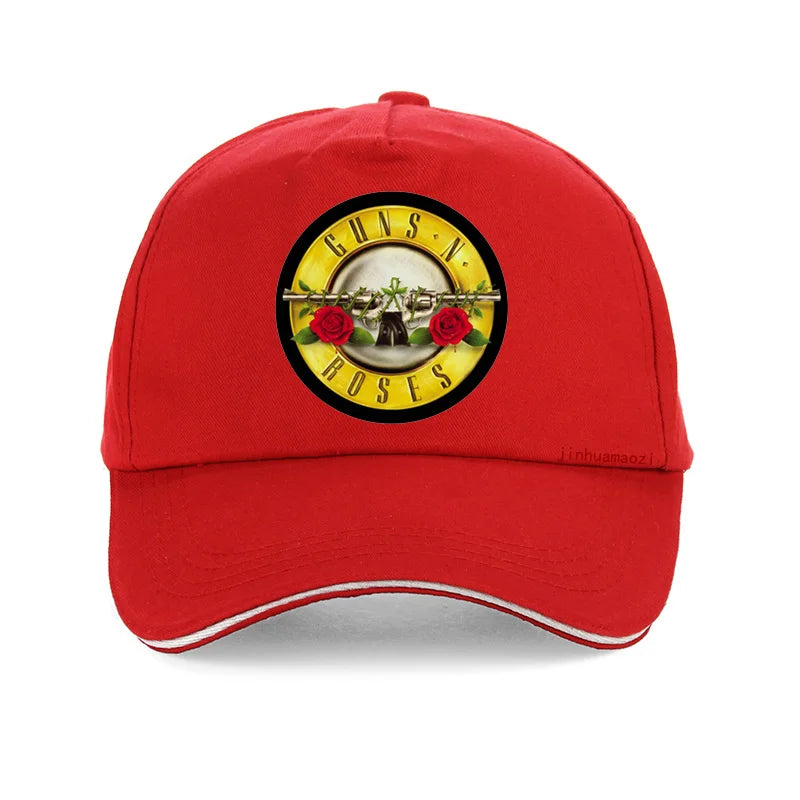 Guns N Roses Bullet Logo Adjustable Cotton Baseball Cap for Men and Women - Summer Casual Hat