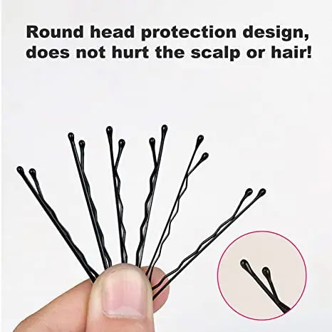 Black Bobby Pins for Women - 60/120pcs Invisible Hair Clips for Fashionable Hairstyles, Ideal for Brides and Special Occasions.