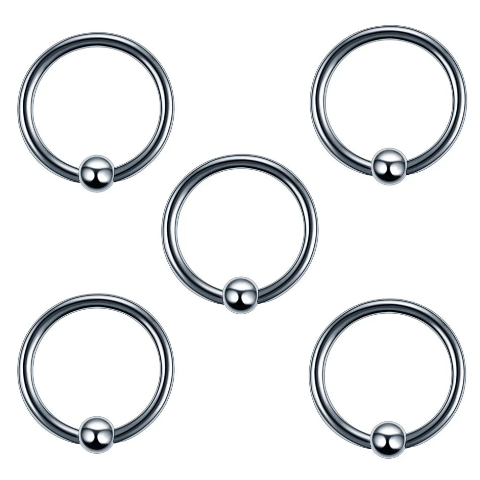 Body Piercing Jewelry  14G Stainless Steel Nose Ear Belly Lip Tongue Ring Captive Bead Eyebrow Bar Piercing Lot Jewelry for Sexy.