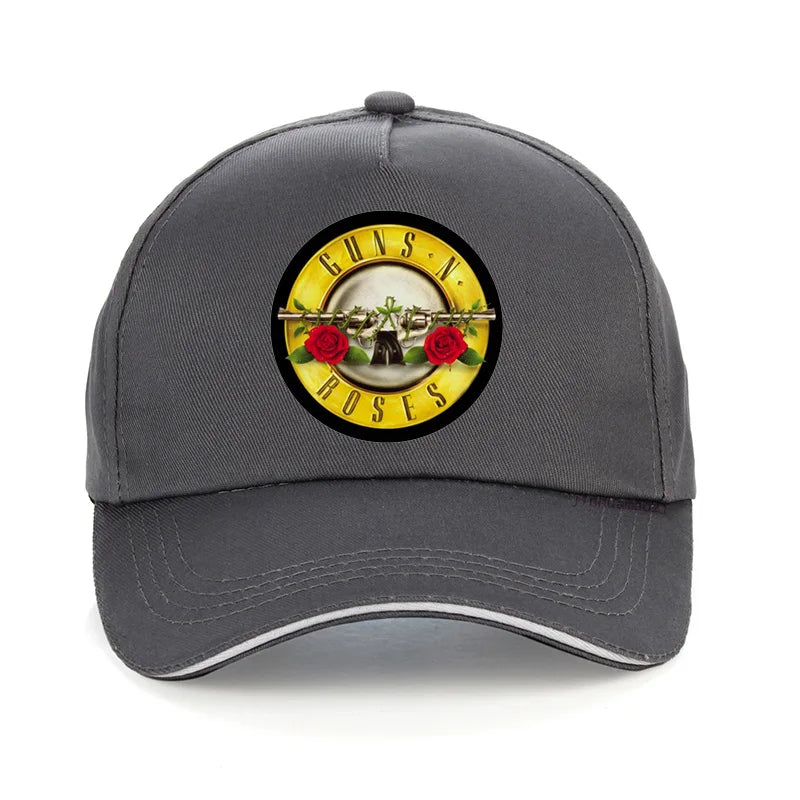 Guns N Roses Bullet Logo Adjustable Cotton Baseball Cap for Men and Women - Summer Casual Hat.