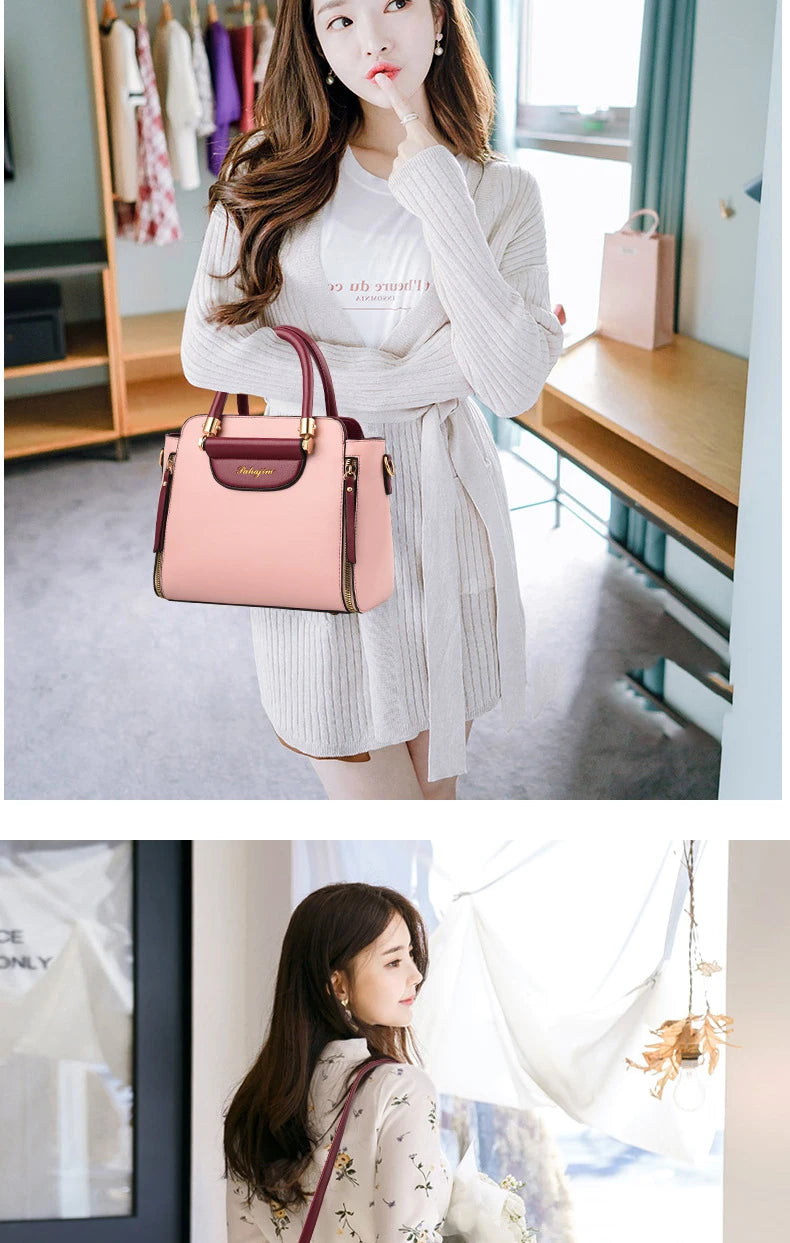 Women's bag 2024 new fashion women's bags hit color hand-held  bag Europeand the United States all-match shoulder messenger bag.