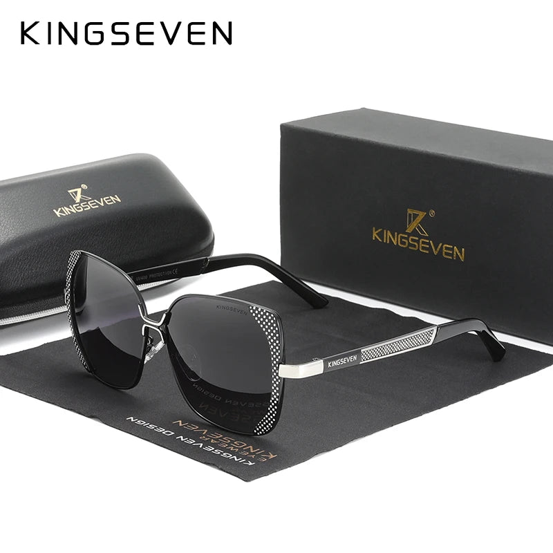 KINGSEVEN Women's Butterfly Sunglasses with Polarized Gradient Lenses - Model N7011.