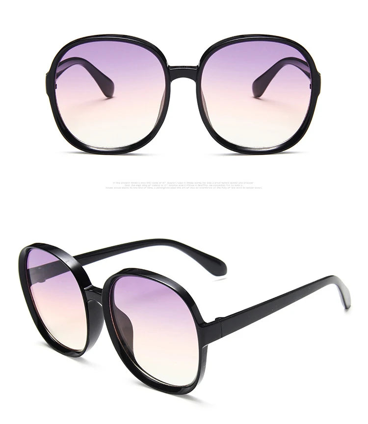 Stylish Oversized Round Gradient Sunglasses for Women - UV400 Protection - Trendy Fashion Accessory 2020