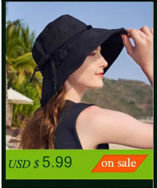 Korean Style Women's UV Protection Raffia Roll-Up Sun Visor Hat.