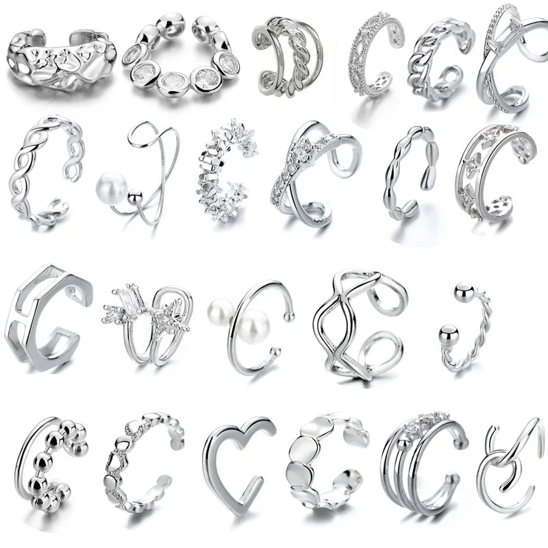 Hot Zircon clips For Women Small Hoop Earrings Ear Bone Tiny Ear Nose Ring Girl Ear Hoops Ins Zircon Geometric Earrings Ear Clip - Elevate Your Body