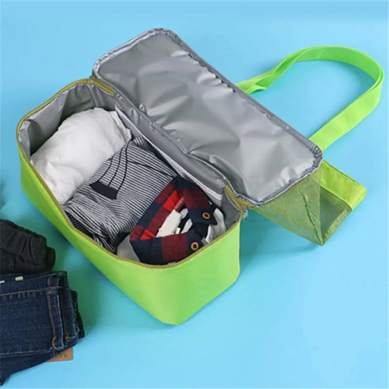 High Capacity Women Mesh Transparent Bag Double-layer Heat Preservation Large Picnic Beach Bags Tote Office Lunch Snacks Bag.