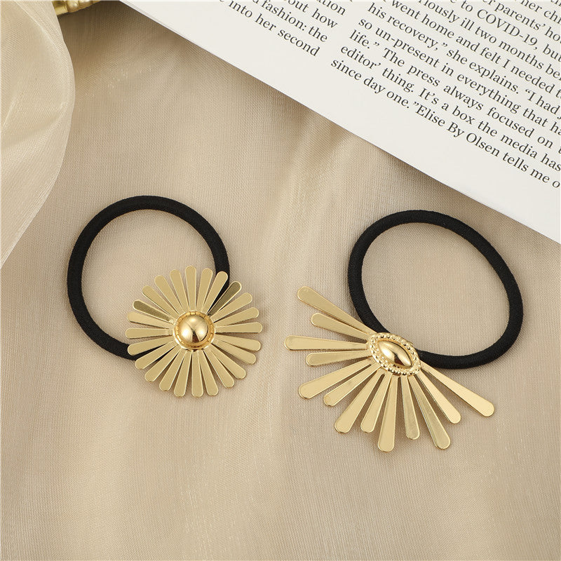 Chic Metallic Smooth Elastic Hair Band for Women and Girls - Stylish Ponytail Accessory and Hair Jewelry Gift