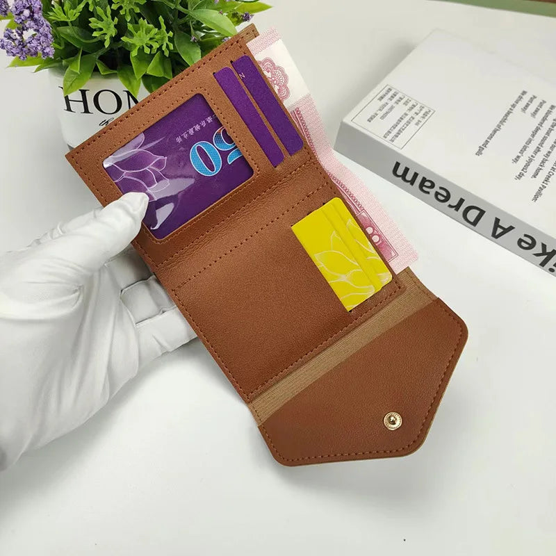 Wallets for Women Small Hasp Girl Credit Card Holder for PU Leather Coin Purse Female Wallet Short Purses for Women Carteras.