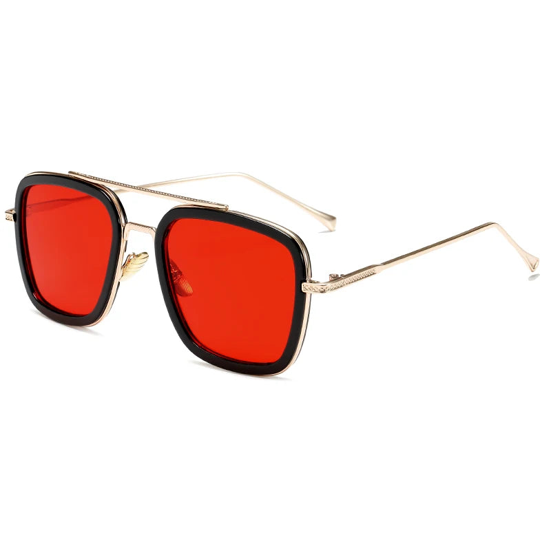 Chic Retro Square Sunglasses for Men and Women Inspired by Tony Stark.