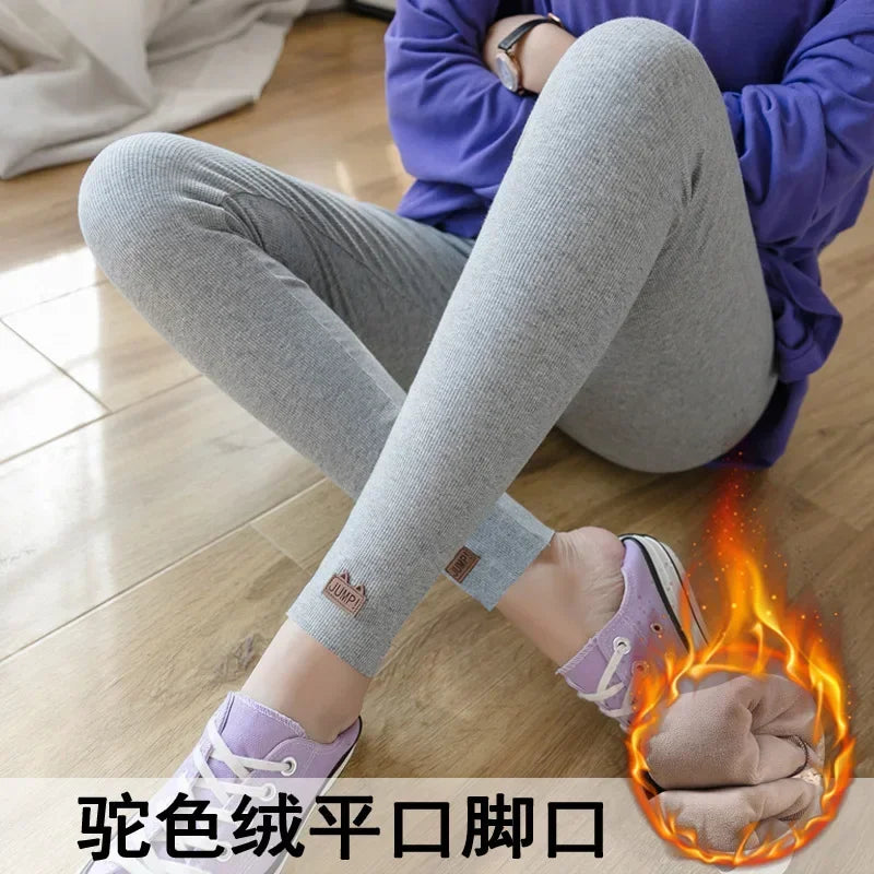 Winter Open Crotch Hot Pants Women Thick Sexy Gym Leggings Warm Keep Sport Push Up Crotchless Clubwear Cloth Fleece Add.