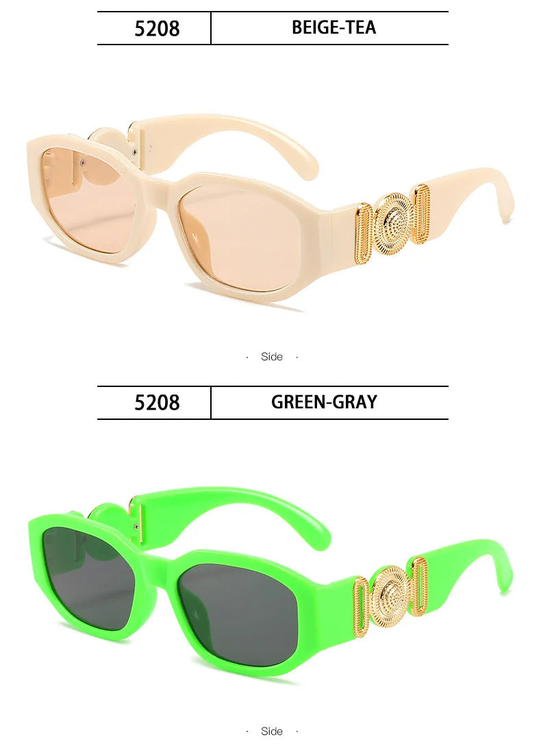 Vintage-Inspired UV400 Square Sunglasses for Women - Stylish Small Rectangle Eyewear