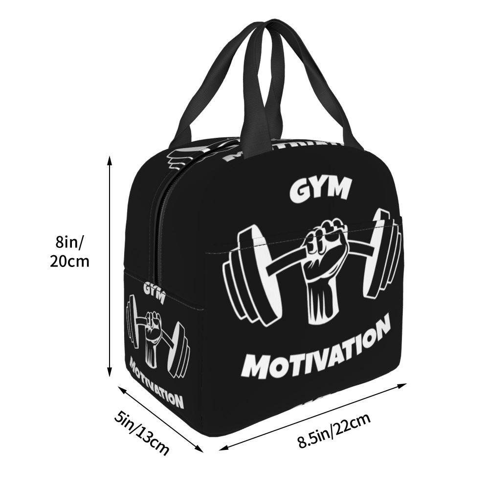 Gym Motivation 
Dumbbell Insulated Lunch Bag for Camping Travel Bodybuilding Leakproof Cooler Thermal Lunch Box Women Children