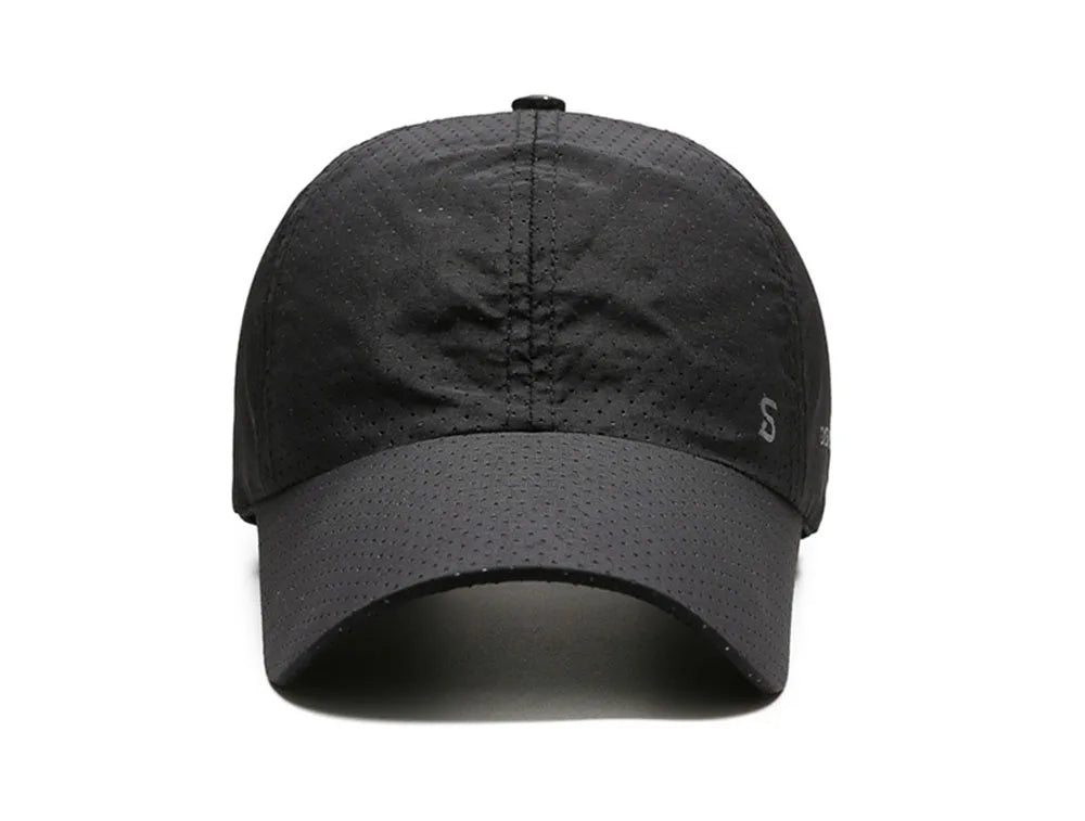 Unisex Quick-Dry Mesh Baseball Cap - Adjustable Breathable Sun Visor for Summer Fishing and Outdoor Activities.