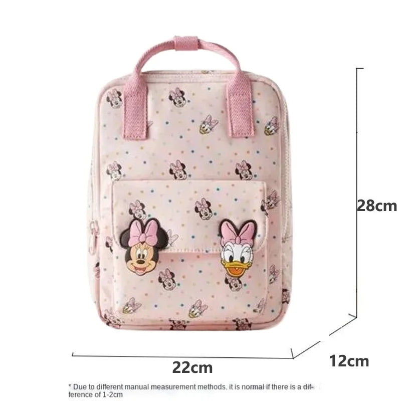 Disney 2025 New Minnie Cartoon Children's Backpack Mini School Bag Cute Shoulder Bag for Boys and Girls.