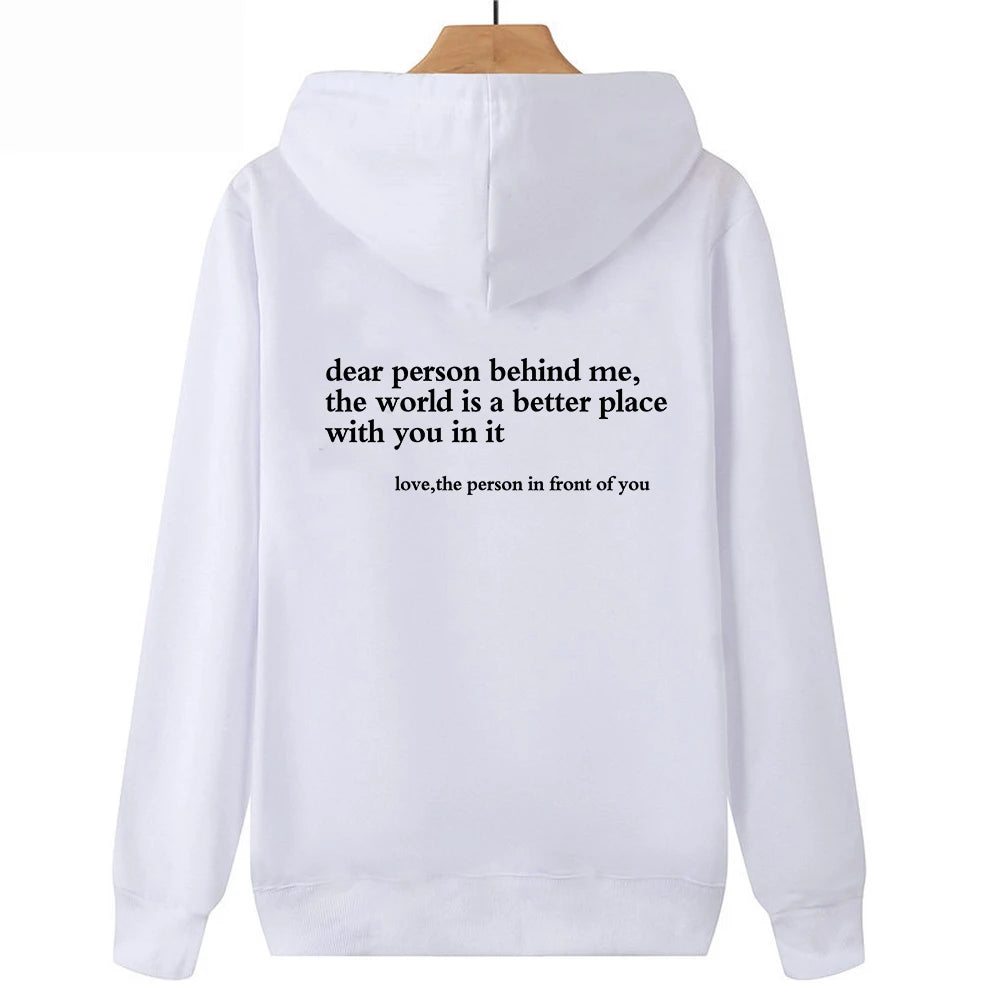 Dear Person Behind Me Hoodie Mental Health Sweater Positive Message Sweater.