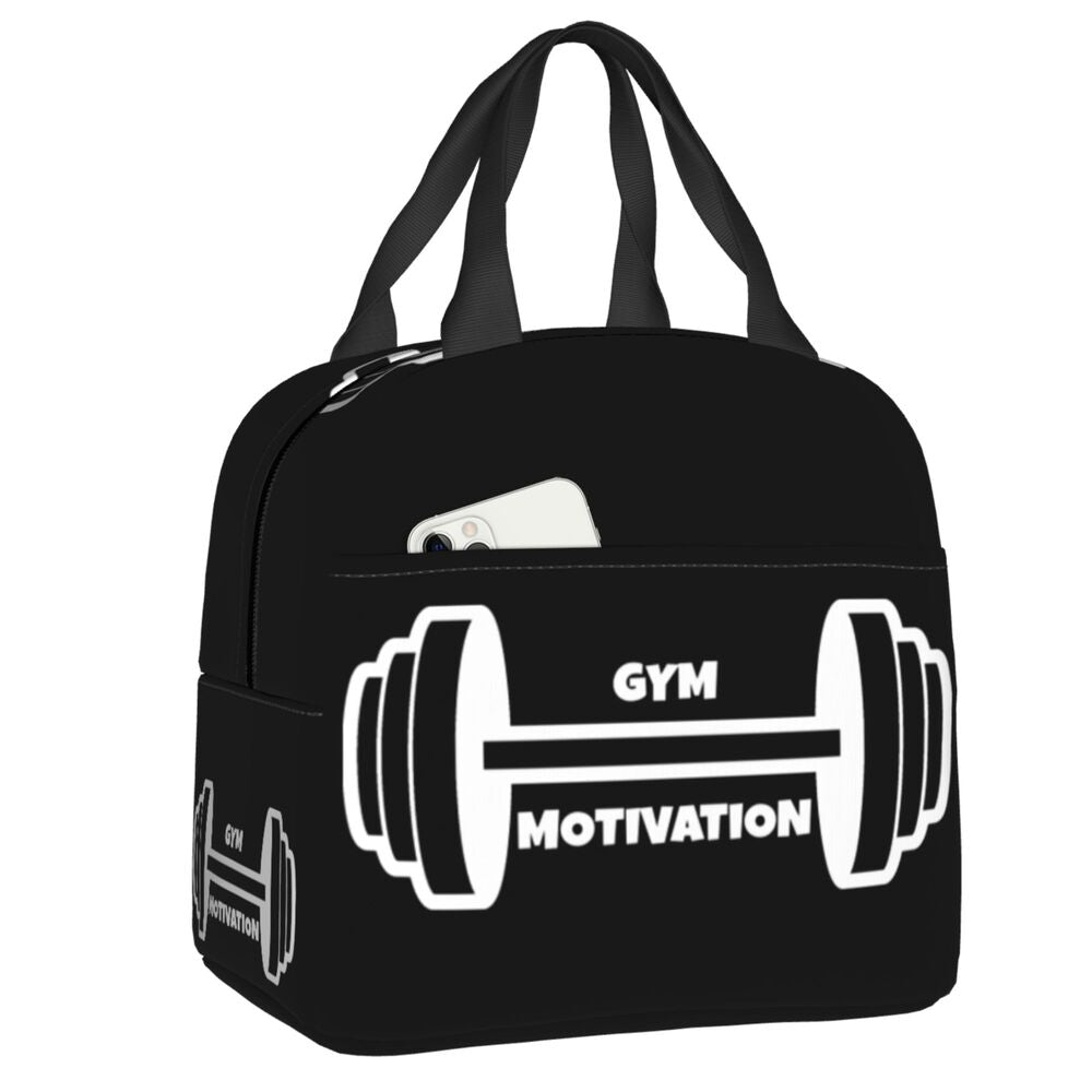 Gym Motivation 
Dumbbell Insulated Lunch Bag for Camping Travel Bodybuilding Leakproof Cooler Thermal Lunch Box Women Children