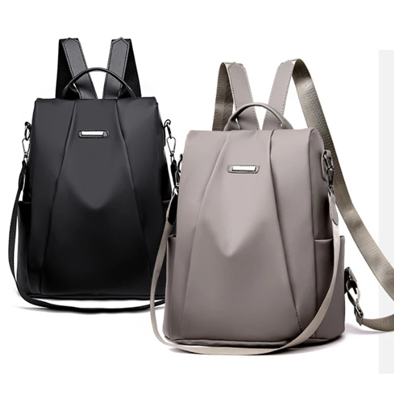 New Women's Multifunction Backpack Casual Solid Color School Bag  For Girls Fashion Detachable Strap Travel Shoulder Bag.