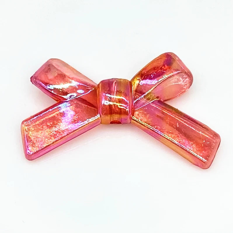 10 pcs/lot 34x20mm Bow Tie Shape Beads AB Color Acrylic  for Jewelry Making Handmade DIY Accessories.