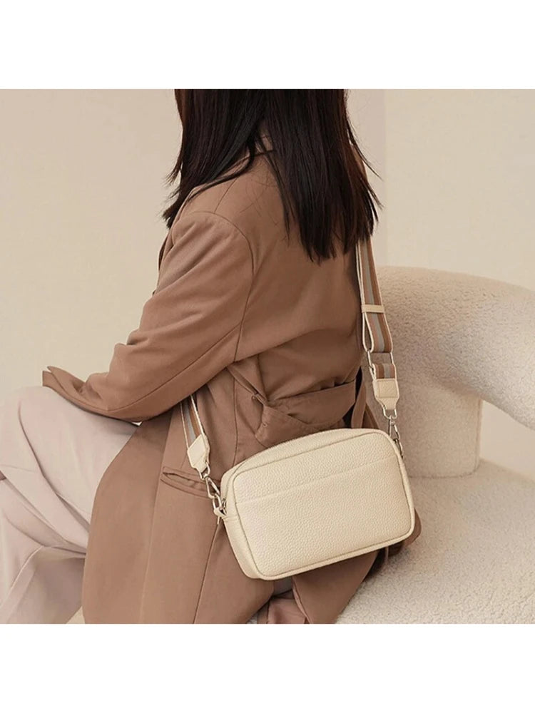 Cross Border Hot Selling Women's Bags For Spring And Summer 2024, New Small Square Bags With Wide Shoulder Straps, Single Should