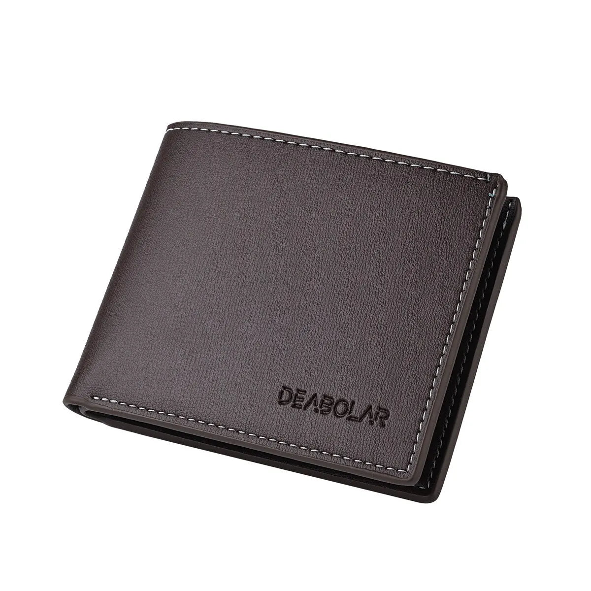 Pu Leather Men Short Wallet Thin Style Folding Young Men Credit Card Holder Wallet.