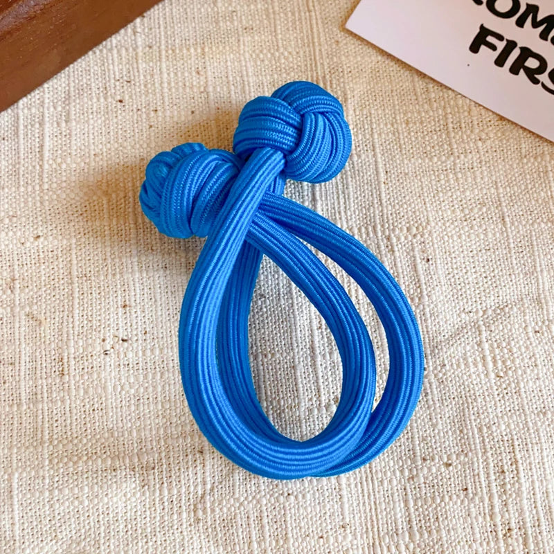 Vibrant Double Knot Bow Hair Scrunchies - Elastic Hair Bands for Women - Stylish Ponytail Holders and Accessories.