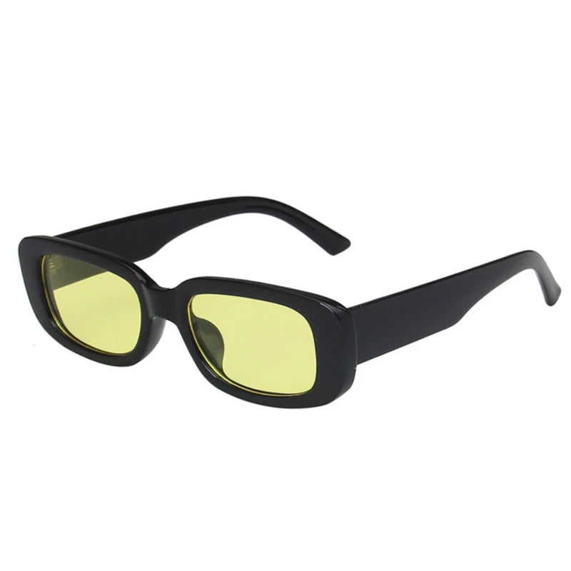 Trendy Vintage Square Green Sunglasses for Men and Women - Hip Hop Designer Eyewear with UV400 Protection.