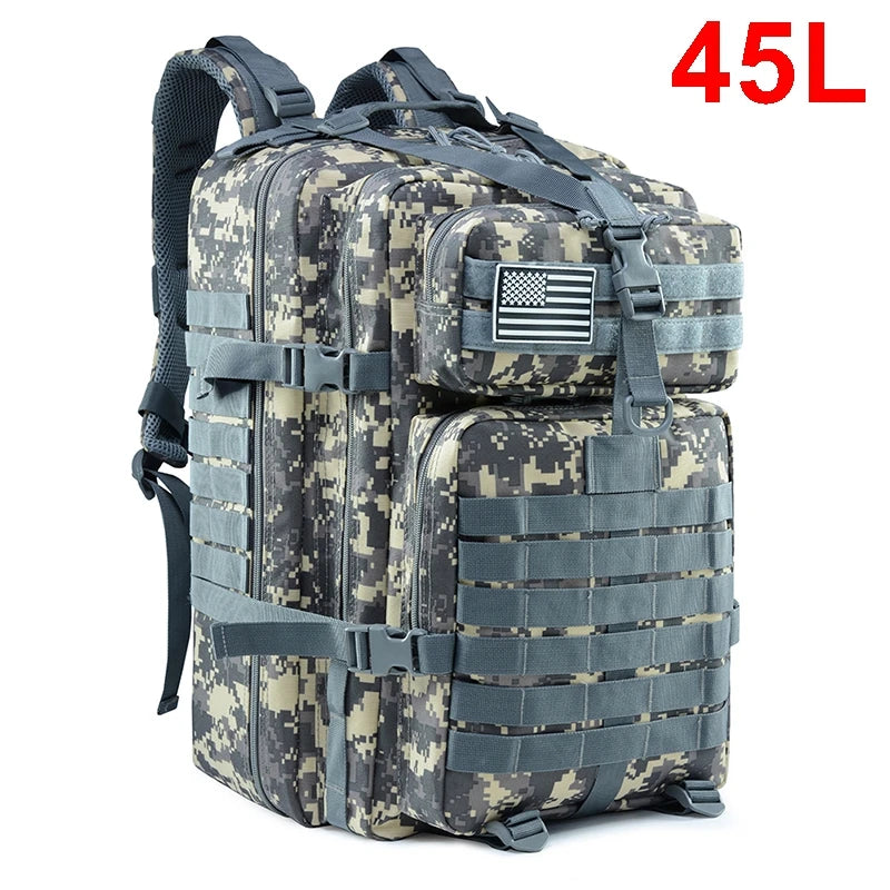 QT&QY 30/45L Man Tactical Backpacks HkingTraveling Bags Survival Outdoor 3P Assault Pack EDC Molle Pack For Trekking Hunting Bag.